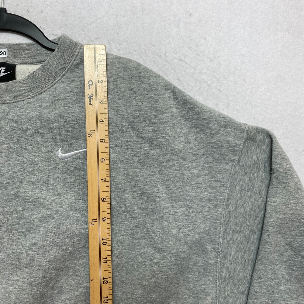 Nike Sportswear Sweatshirt Womens Small Gray Oversized Crew Cropped Pullover - Picture 2 of 9